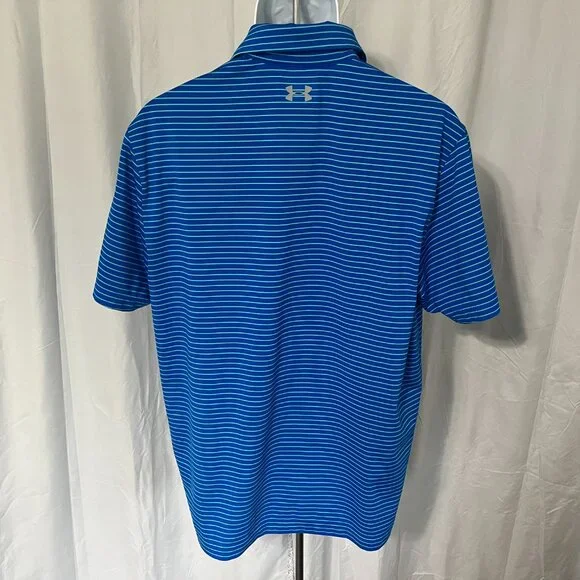 Under Armour Men's lot of 4 multicolored detailed HeatGear golf polo shirts L - Picture 3 of 10